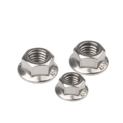 304 M8 Hex Lock Din6923 Αυτοκλείδωμα Hexagon Flange Nut με απλή επεξεργασία επιφάνειας