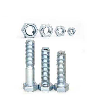 Κατασκευή ZP Grade 4.8/8.8/10.9/12.9 Metal DIN933 DIN931 Hex Bolt με φινίρισμα ΖΙΝΚ