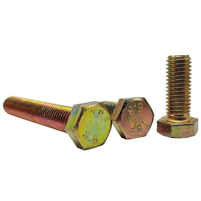 Κατασκευή ZP Grade 4.8/8.8/10.9/12.9 Metal DIN933 DIN931 Hex Bolt με φινίρισμα ΖΙΝΚ