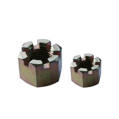 Πλαστικό Νουτ Din 935 M4 Flange Round Lock Hexagon Slot Castle Nut για την απαίτηση του πελάτη
