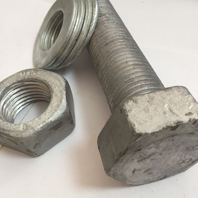 DIN Standard Hebei Fastener HDG Hot Dip Galvanized Hex Bolt και Nut με κίτρινο ψευδάργυρο