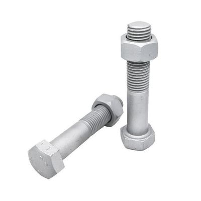 DIN Standard Hebei Fastener HDG Hot Dip Galvanized Hex Bolt και Nut με κίτρινο ψευδάργυρο