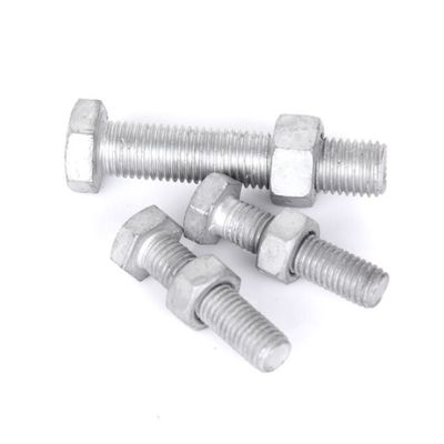 DIN Standard Hebei Fastener HDG Hot Dip Galvanized Hex Bolt και Nut με κίτρινο ψευδάργυρο
