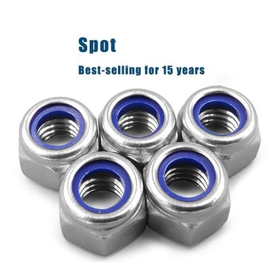 Μεγάλη ποσότητα Din 985 Hexagon Hex Black Nylon Lock Nut με μετρικό σύστημα μέτρησης