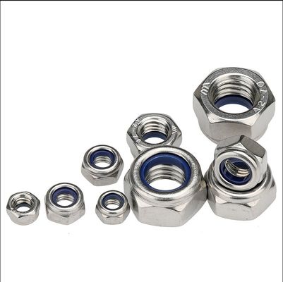 Μεγάλη ποσότητα Din 985 Hexagon Hex Black Nylon Lock Nut με μετρικό σύστημα μέτρησης