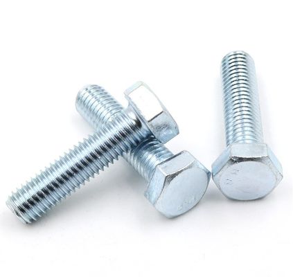 4.8 8.8 10.9 12.9 DIN933 931 Hex Bolt με φινίρισμα ZINC και πιστοποίηση ISO9001