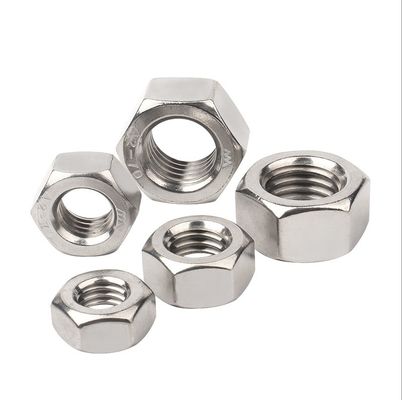 Ατσάλι άνθρακα Hex Head Nut M6 M8 M10 DIN934 για έργα κατασκευής κτιρίων