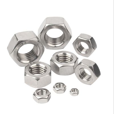 Ατσάλι άνθρακα Hex Head Nut M6 M8 M10 DIN934 για έργα κατασκευής κτιρίων