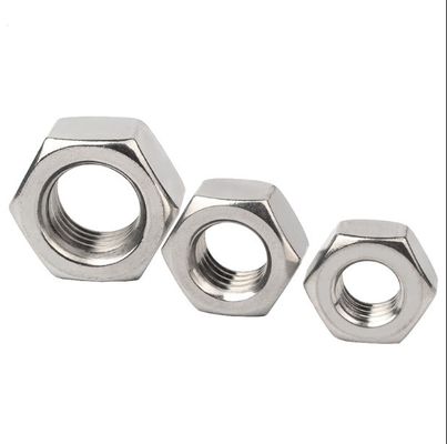 Ατσάλι άνθρακα Hex Head Nut M6 M8 M10 DIN934 για έργα κατασκευής κτιρίων