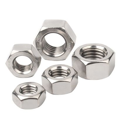 Ατσάλι άνθρακα Hex Head Nut M6 M8 M10 DIN934 για έργα κατασκευής κτιρίων