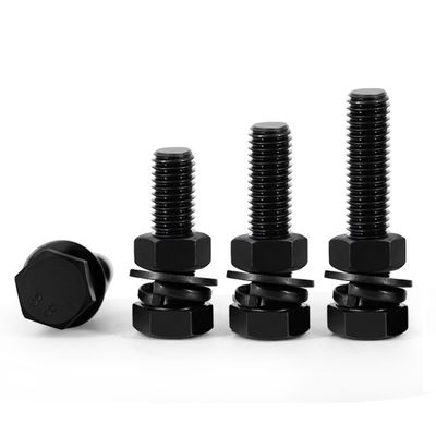 Κατασκευασμένο με υψηλή αντοχή βαθμού 8.8 Hex Bolt και Νουτ Washer Heavy Hex Bolt με μαύρο φινίρισμα