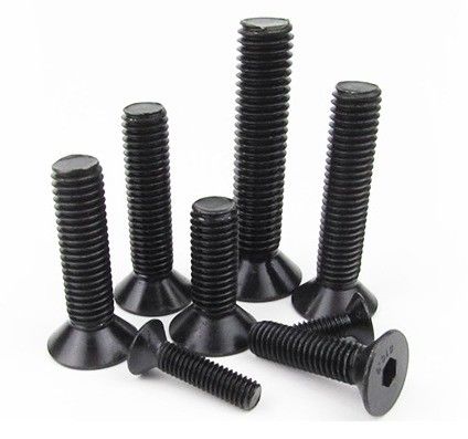 Μαύρο φινίρισμα DIN 7991 Countersunk Hexagon Socket Bolt με τις απαιτήσεις του πελάτη