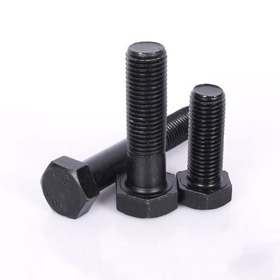 Ανώτατη αντοχή Χάλυβα άνθρακα Hex Bolt DIN931 DIN933 8.8 10.9 12.9 Κατηγορία με μαύρο φινίρισμα
