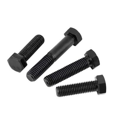 Ανώτατη αντοχή Χάλυβα άνθρακα Hex Bolt DIN931 DIN933 8.8 10.9 12.9 Κατηγορία με μαύρο φινίρισμα