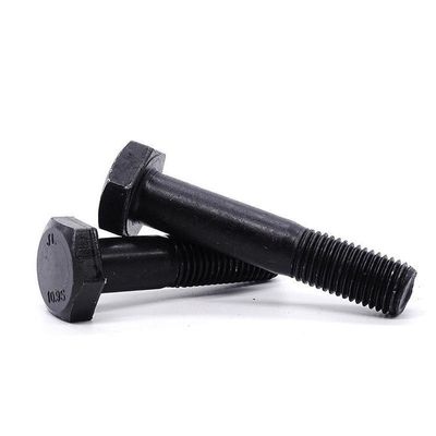 Ανώτατη αντοχή Χάλυβα άνθρακα Hex Bolt DIN931 DIN933 8.8 10.9 12.9 Κατηγορία με μαύρο φινίρισμα