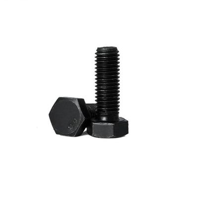 Ανώτατη αντοχή Χάλυβα άνθρακα Hex Bolt DIN931 DIN933 8.8 10.9 12.9 Κατηγορία με μαύρο φινίρισμα
